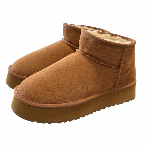 UGG Women’s Classic Ultra Mini Platform Winter Boot - Chestnut - New - 39 - Picture 4 of 9